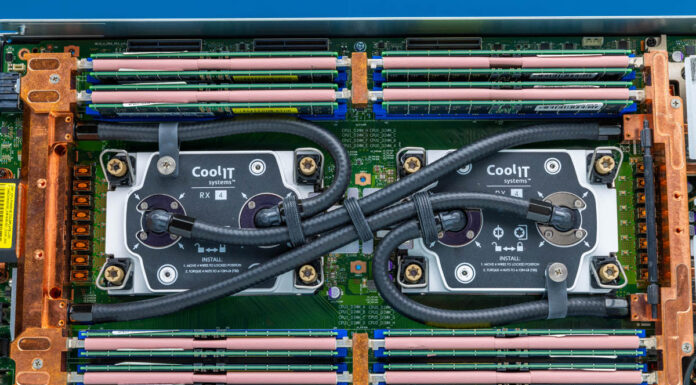 MiTAC Intel Denali Pass High-End Liquid Cooled 2U 4-Node Review MiTAC Intel DSG Denali MiTAC Intel DSG Denali Pass Liquid Cooled Node CoolIT CPU And Memory