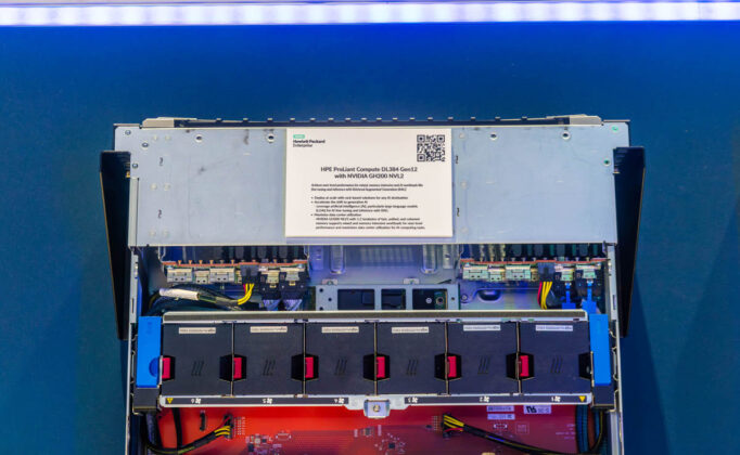 HPE ProLiant DL384 Gen12 NVIDIA GH200 NVL2 Arm Server Shown