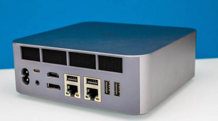 Beelink GTi12 Ultra Mini PC Review with GPU Dock Expansion Beelink GTi12 Ultra Rear Angle 4