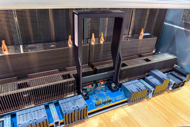 This is a Fun AMD Instinct MI325X 8-GPU Baseboard Feature - ServeTheHome