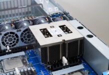 This is the Massive AMD Instinct MI300A Heatsink in the Gigabyte G383-R80-AAP1 Gigabyte G383 R80 AAP1 AMD Instinct MI300A Heatsink Over Socket