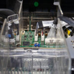 Supermicro SYS 821GE TNHR Front CPU Tray GPU PCIe Switch Board Old And New Cables