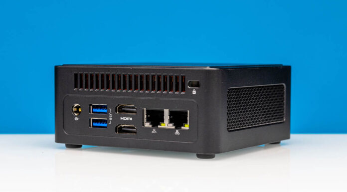 ASRock Industrial NUC BOX-255H Mini PC Review ASRock Industrial NUC BOX 255H Angle