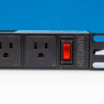 Tupavco 4 Outlet 10 In Rack PDU Power Button