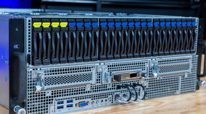 ASRock Rack 4U8G-TURIN2 A Fresh Take on a Classic AI Server Design ASRock Rack 4U8G TURIN2 Front Angle 2