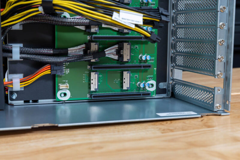 ASRock Rack 4U8G TURIN2 Rear PCIe Area Without Airflow Guides Bottom