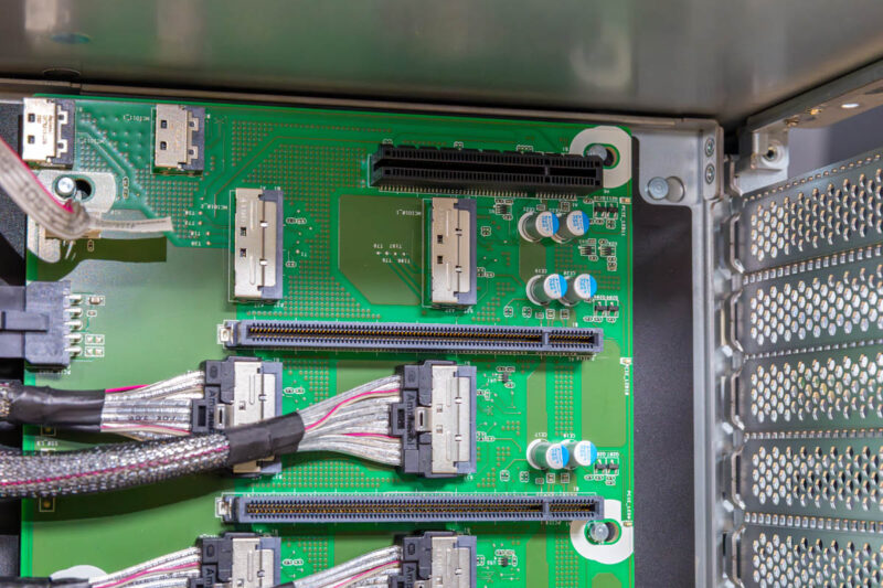 ASRock Rack 4U8G TURIN2 Rear PCIe Area Without Airflow Guides Top