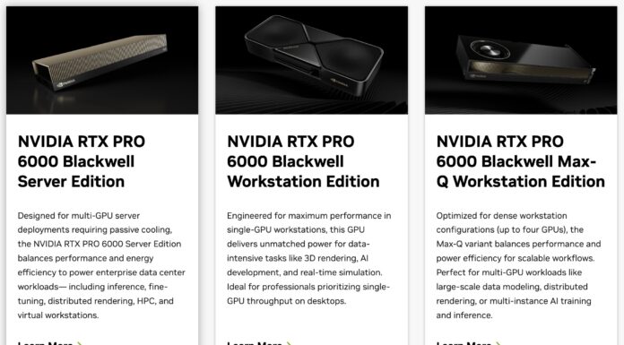 Google has New NVIDIA RTX Pro 6000 8-GPU Instances with AMD EPYC 9005 CPUs NVIDIA RTX Pro 6000 Series Versions