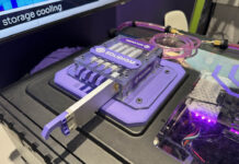 This is the Solidigm Liquid-Coolable NVMe SSD Design Solidigm D7 PS1010 9.5mm Cold Plate Kit Removal