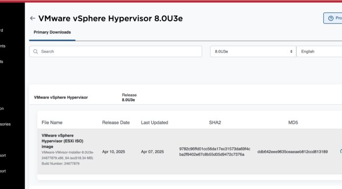 VMware ESXi 8.0U3e Now Has a Free Version How to Get It Download VMware vSphere Hypervisor 8.0U3e ESXi ISO