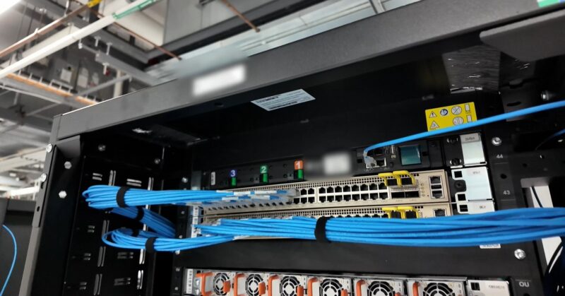 Dell AI Factory Franklin IR7000 Management Switches Top Being Cabled