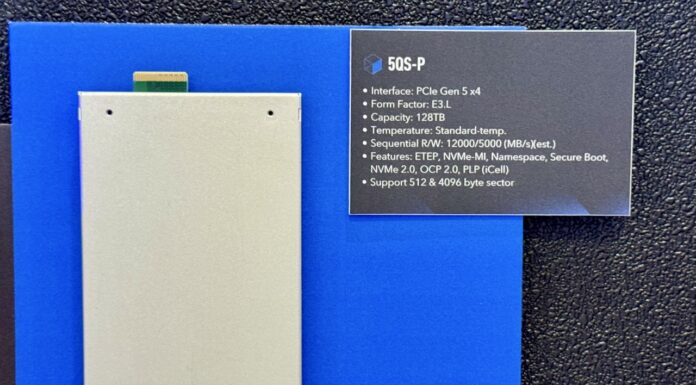 Innodisk 5QS-P is a 128TB PCIe Gen5 NVMe SSD in E3.L Innodisk 5QS P At Computex 2025 Close Large