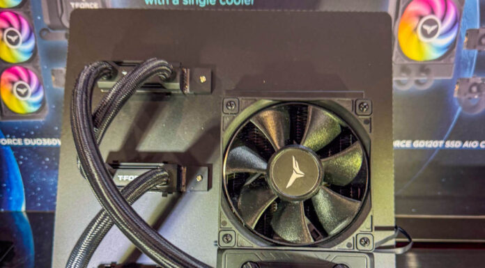 Teamgroup TForce Triple M.2 Liquid Cooler Shown at Computex 2025 Teamgroup TForce Triple M.2 Liquid Cooler At Computex 2025 2