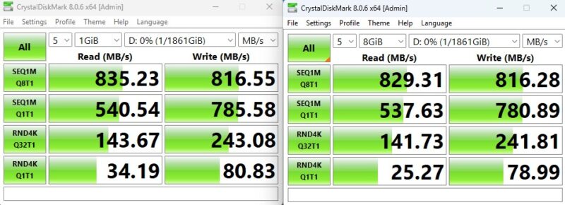 CrystalDiskMark Crucial X6