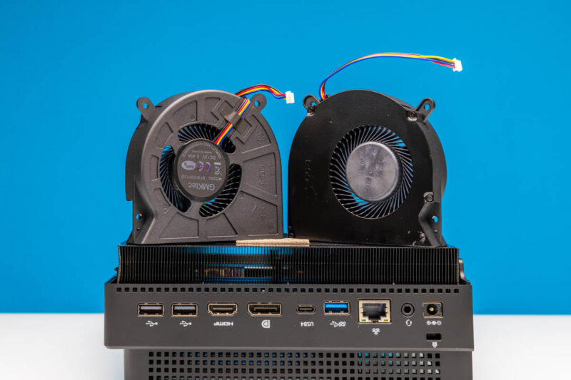 GMKtec EVO X2 Dual Fans Removed Close