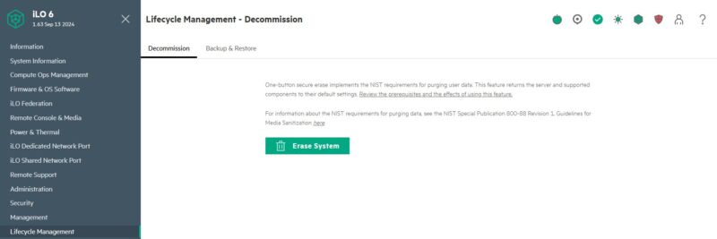 HPE ILO 6 Advanced Lifecycle Management Decommission