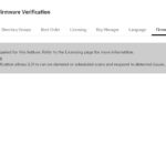 HPE ILO 6 Essentials Administration Firmware Verification Requires License