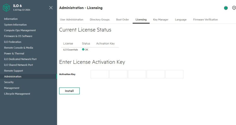 HPE ILO 6 Essentials License