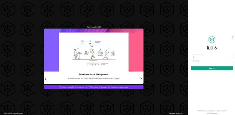 HPE ILO 6 Login