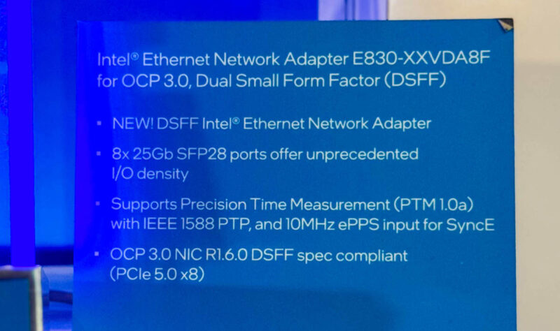 Intel E830 XXVDA8F OCP NIC 3.0 DSFF At HPE Discover 2025 1