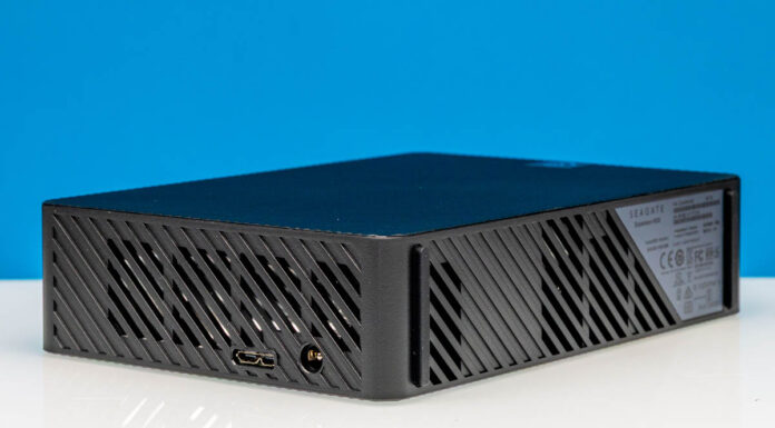Seagate Expansion 28TB External Hard Drive and the HAMR HDD Within Mini-Review Seagate Expansion 28TB USB Desktop Hard Drive Angled 3