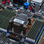 ASUS ESC A8A E12U PCIe Tray Overview With Motherboard On Top AMD EPYC And Memory Populated