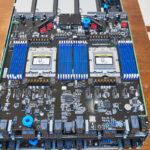 ASUS ESC A8A E12U PCIe Tray Overview With Motherboard On Top Overview