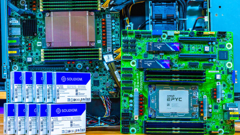 Ampere Altra Max Arm ASRock Rack Server Solidigm 30.72TB SSDs AMD EPYC 8004