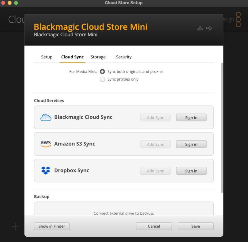 Blackmagic Cloud Store Setup Blackmagic Cloud Store Mini 8TB Cloud Sync