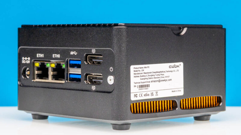 CWWK Pocket Nas Pocket PC Black Front Angled 1