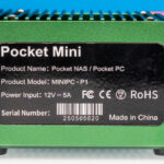 CWWK Pocket Nas Pocket PC Green Rear 1