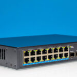 GiGaPlus GP S25 1602 16 Port 2.5G Ethernet Switch With 2x10G SFP+ Front Angled 2