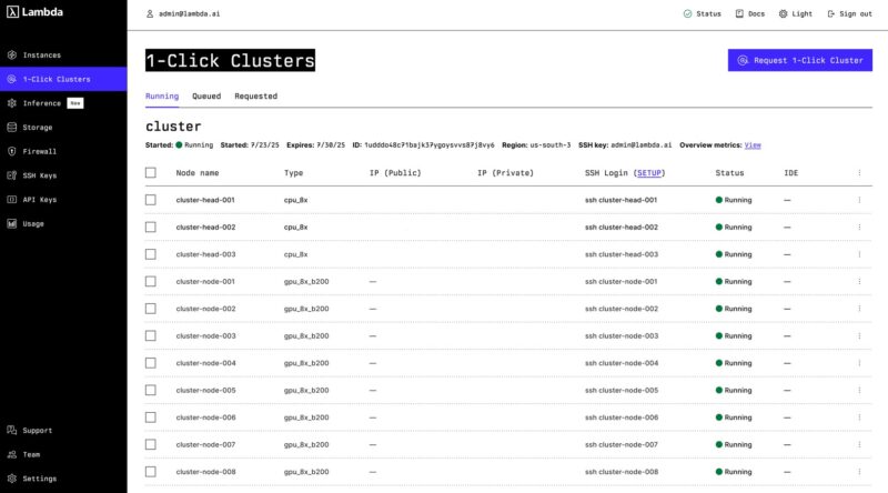 Lambda 1 Click Clusters CPU And GPU Nodes