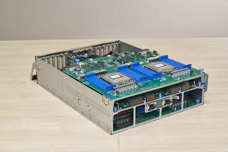 MiTAC G8825Z5 AMD EPYC CPU Tray Angle Motherboard On Top