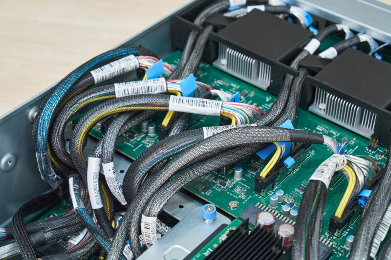 MiTAC G8825Z5 AMD EPYC CPU Tray Front Switch MCIO Connections