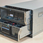 MiTAC G8825Z5 Chassis Angle GPU And CPU Trays Out