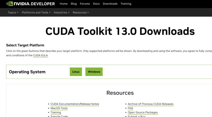NVIDIA CUDA Toolkit 13.0 Is Out NVIDIA CUDA Toolkit 13.0