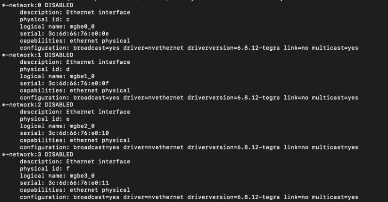 NVIDIA Jetson AGX Thor Developer Kit 25GbE NICs