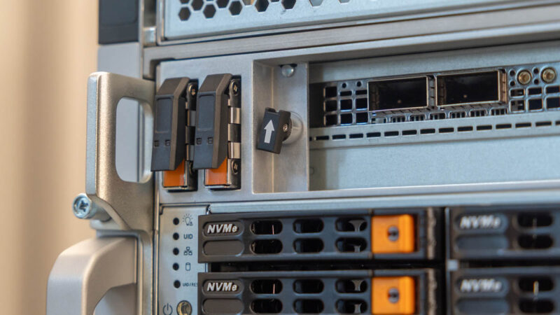 Supermicro Lambda Cologix Supermicro Nvidia HGX B200 8GPU Front Ports 1