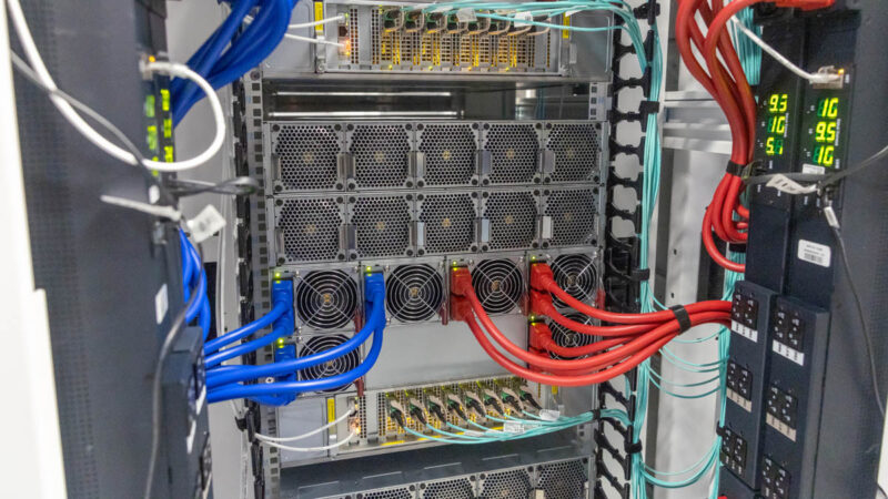 Supermicro Lambda Cologix Supermicro Nvidia HGX B200 8GPU Rear 1