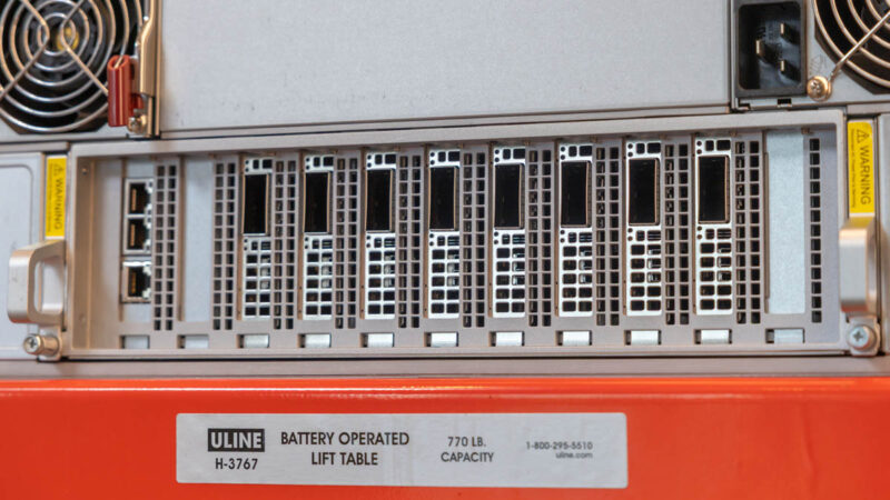 Supermicro Lambda Cologix Supermicro Nvidia HGX B200 8GPU Rear Ports 3