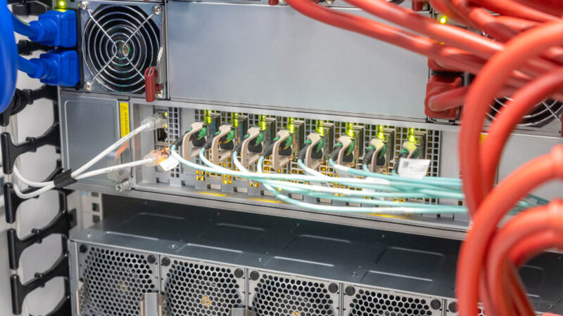 Supermicro Lambda Cologix Supermicro Nvidia HGX B200 8GPU Rear Ports 4