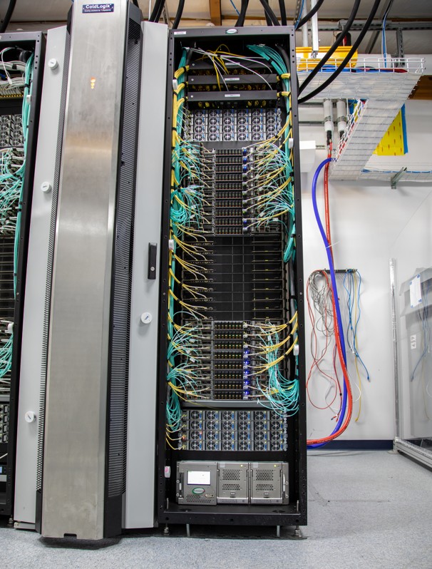 Supermicro NVIDIA GB200 NVL72 Rack Installed For Lambda Front