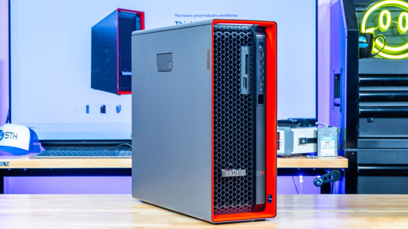 Lenovo ThinkStation P5 Workstation Front Angle