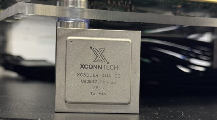 XConn Tech Shows off New PCIe Gen6 and CXL 3 Switch Chips at FMS 2025 XConn Tech XC60064 At FMS 2025 2 Large