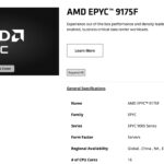 AMD EPYC 9175F 16 Core 512MB CPU Product Page