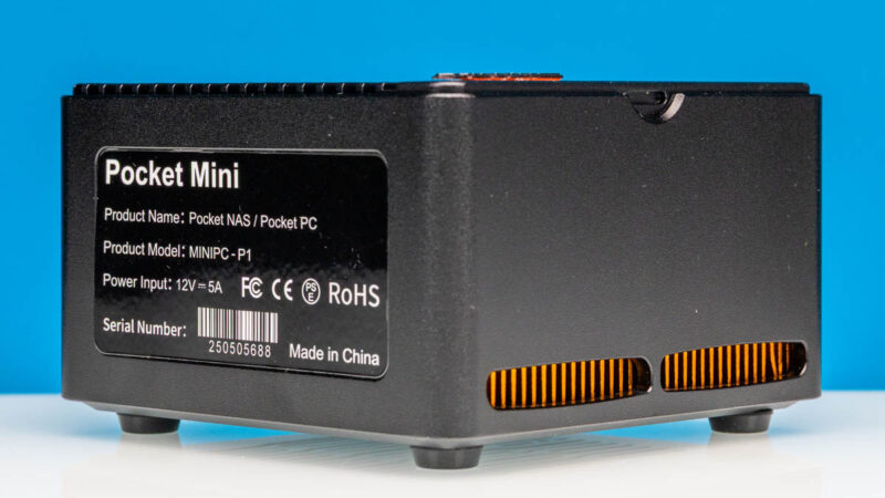 CWWK Pocket Nas Pocket PC Black Rear Angled 2