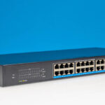 GiGaPlus GP S252402 24 Port 2.5G Ethernet Switch With 2x 10G SFP+ Front Angled 2