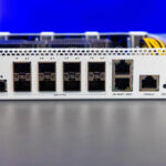 MikroTik CRS812 8DS 2DQ 2DDQ Front Latvia 8x SFP56