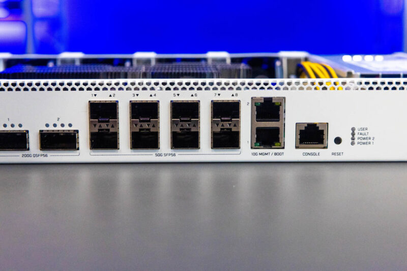 MikroTik CRS812 8DS 2DQ 2DDQ Front Latvia 8x SFP56